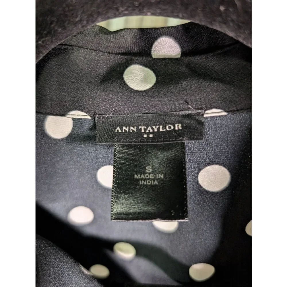 Ann Taylor Polka Dot Dress with Belt Women's Small